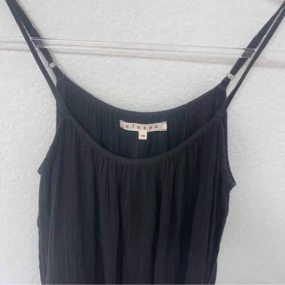 Xirena Ruby Dress Black Tiered Gauze Pockets Size XS - Picture 2 of 4